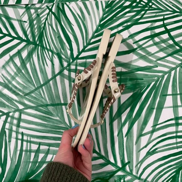 Jack Rogers Georgica Cream Jelly Thong Slip On Sandals Size 6 - Picture 7 of 8